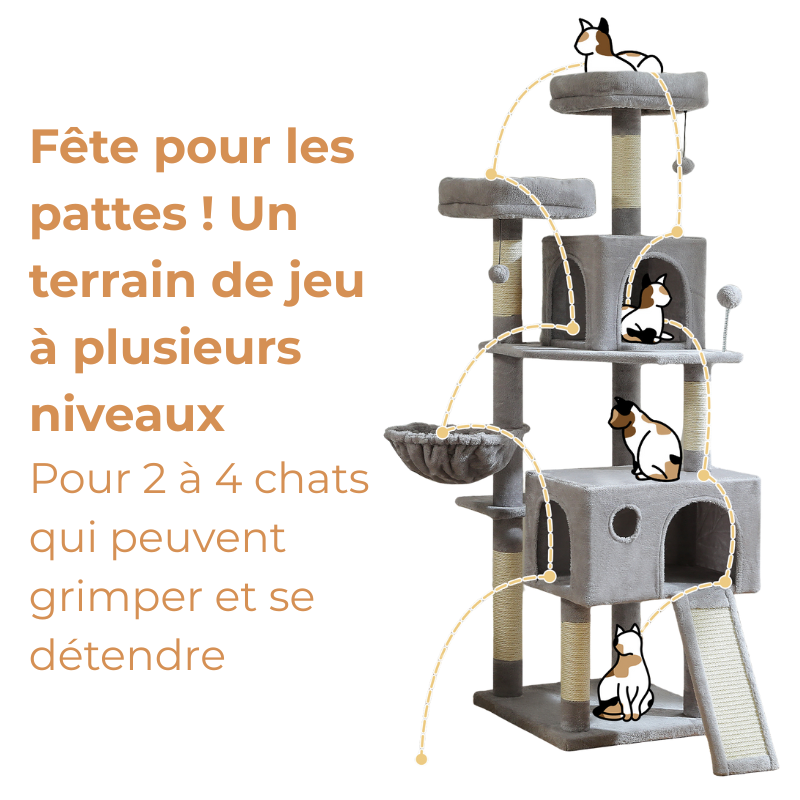 Arbre à Chat 160 cm Multi Niveaux