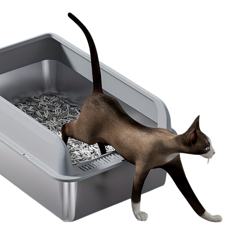 Bac Litière Inox Chat