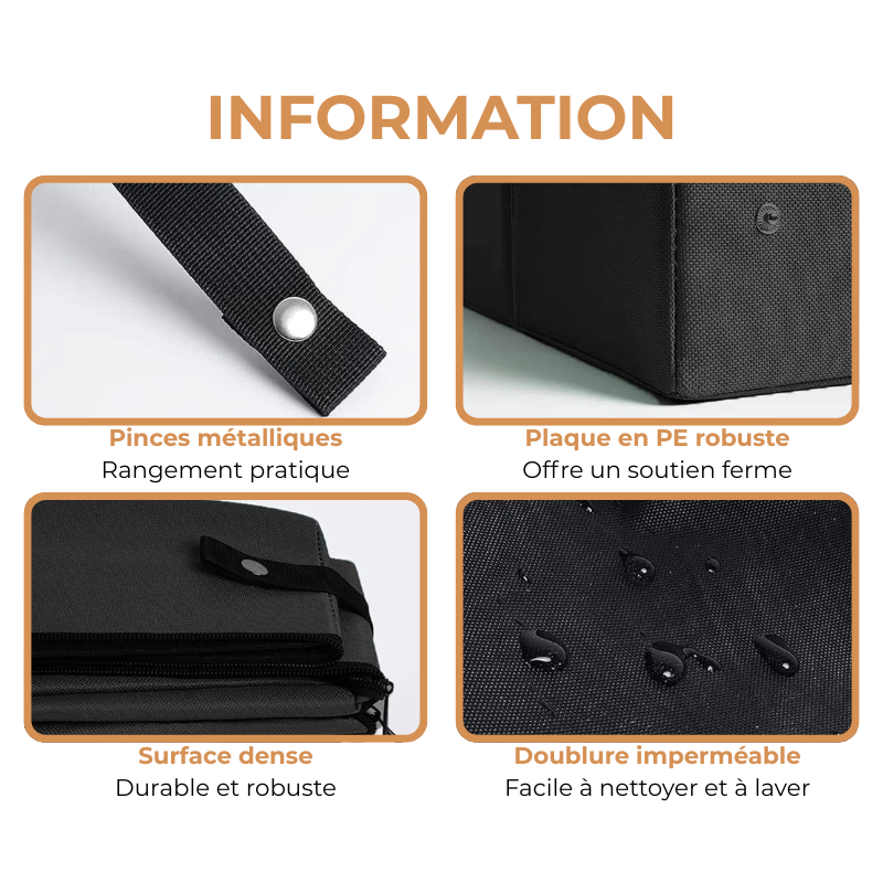 Bac à Litière Pliable pour Chat