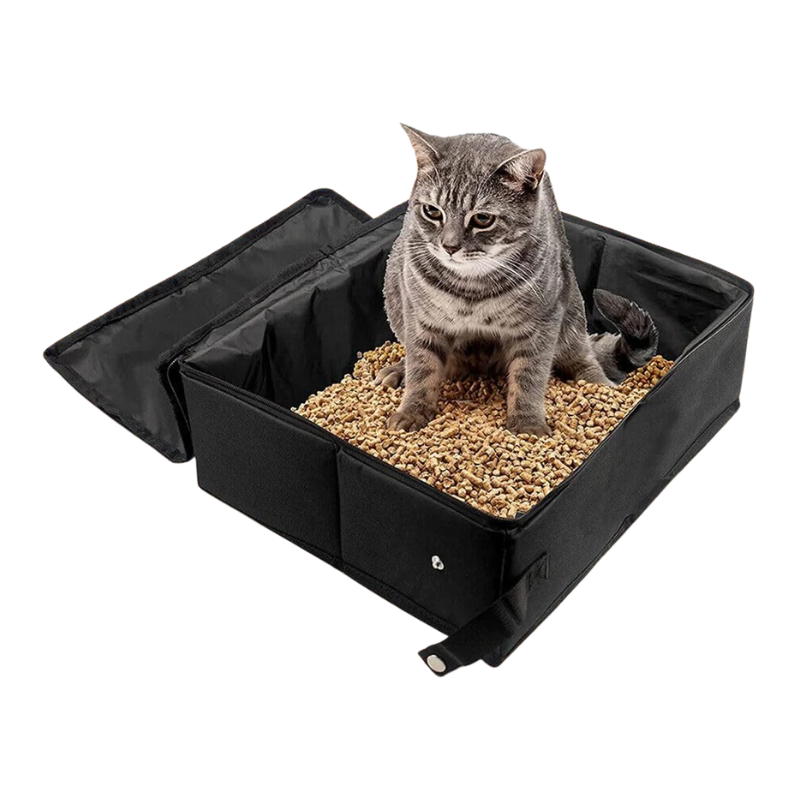 Bac à Litière Pliable pour Chat
