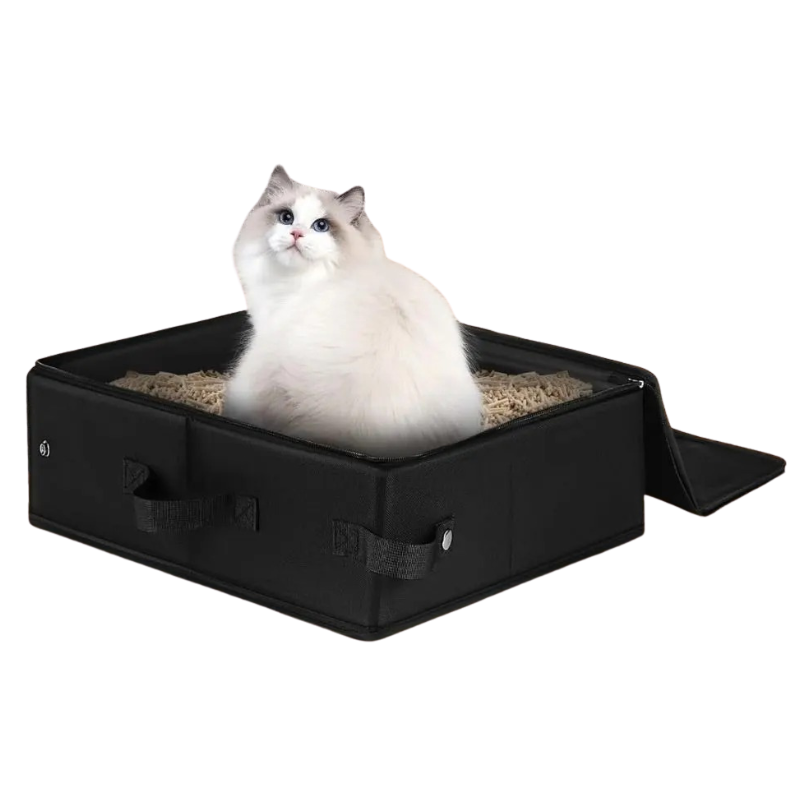 Bac à Litière Pliable pour Chat