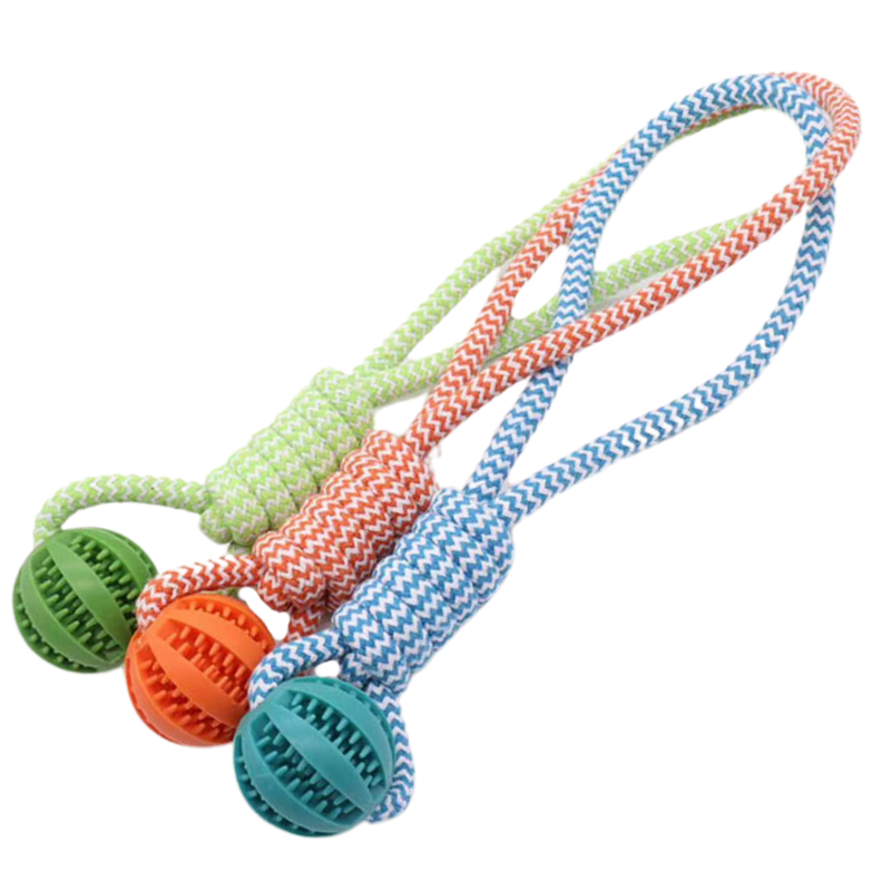 Balle À Mâcher Pour Chien Avec Corde