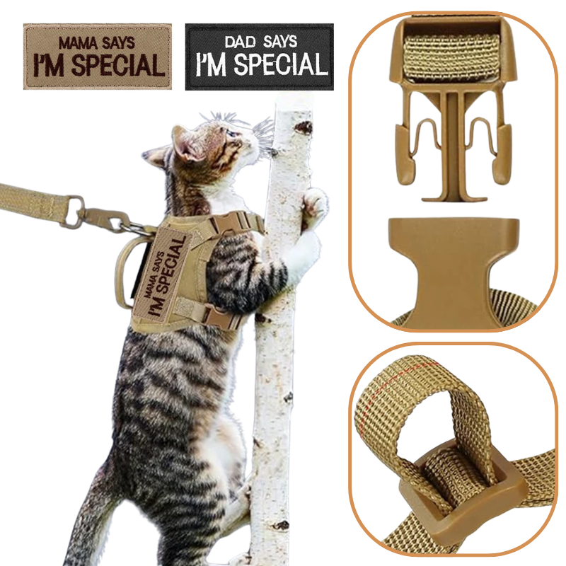 Harnais Tactique Anti-Fugue pour Chien et Chat