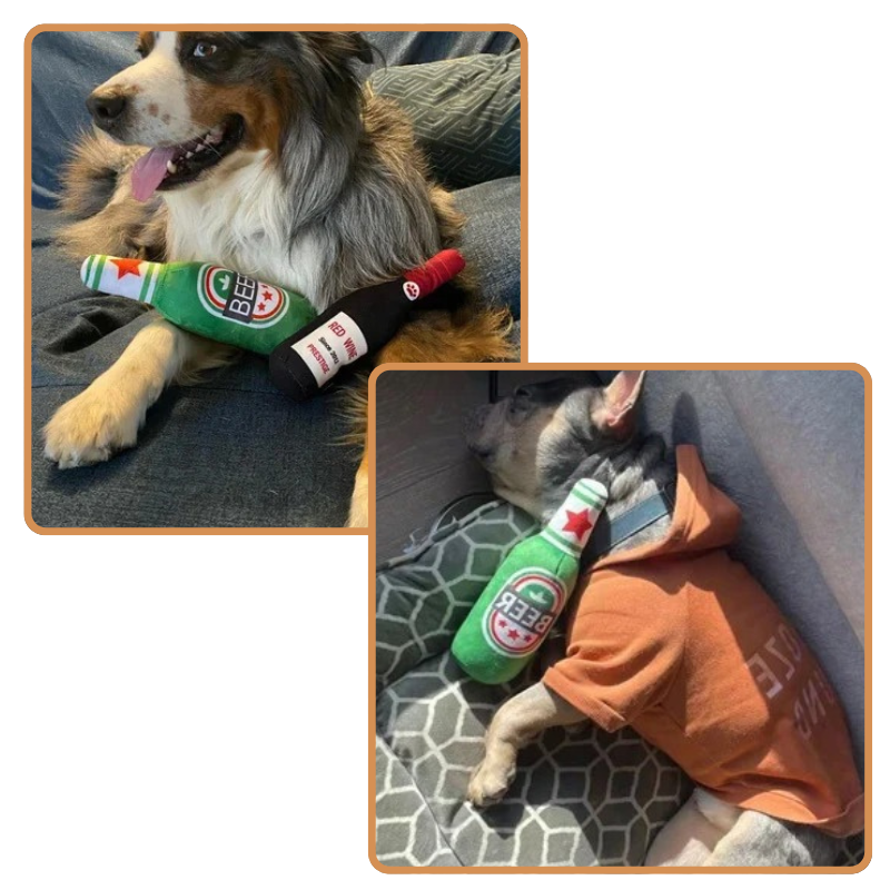 Jouet Bouteille de Bière pour Chien