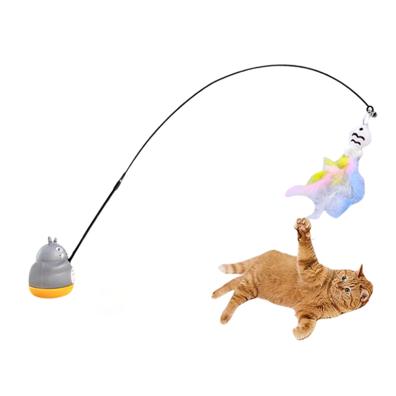 Jouet Chat Plume Avec Base