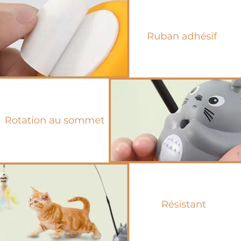 Jouet Chat Plume Avec Base