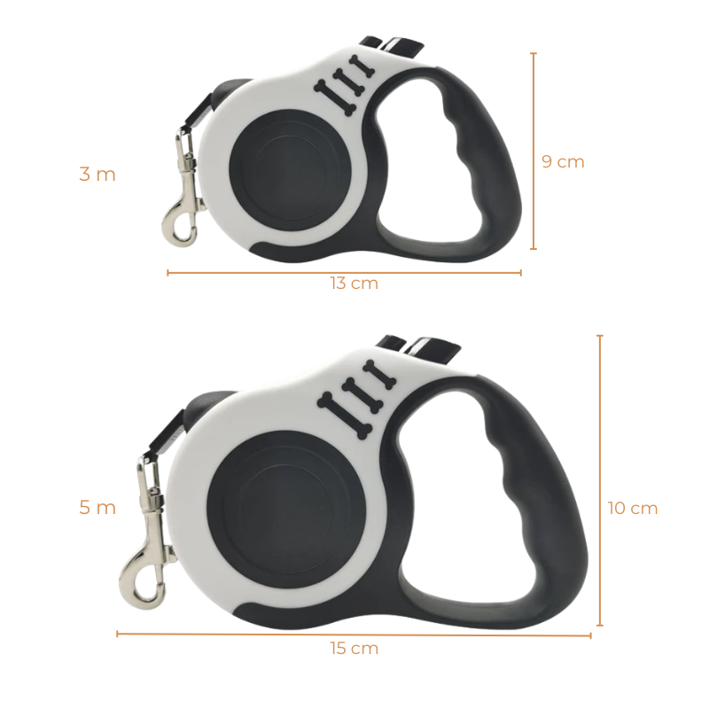 Laisse Rétractable De 3 et 5 Mètres Pour Chiens