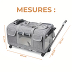 Sac de Transport à Roulettes pour Chien et Chats