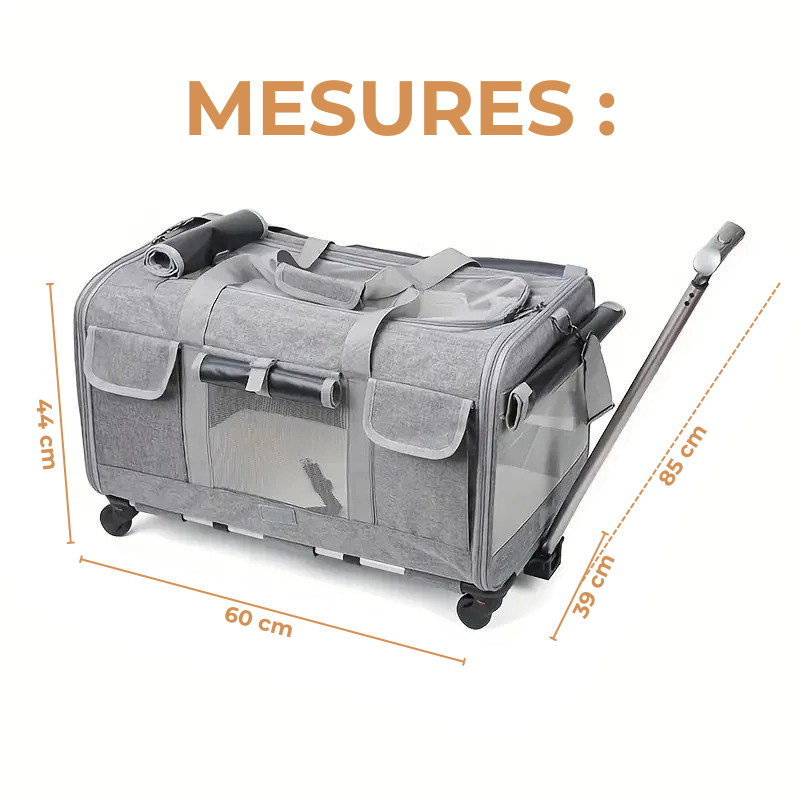 Sac de Transport à Roulettes pour Chien et Chats