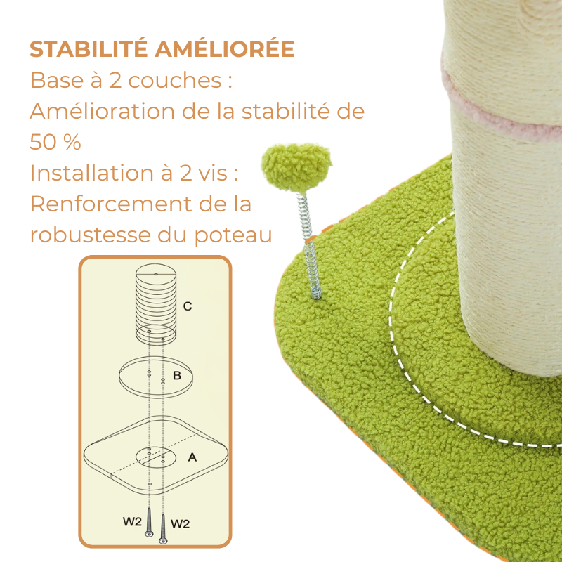 Tour à Griffer Pour Chat Avec Lit